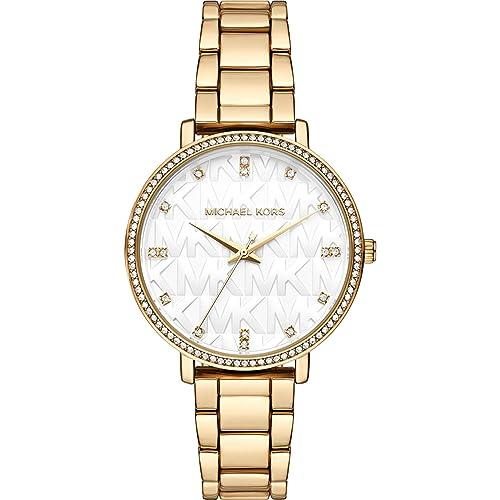 Michael Kors - Collezione PYPER, colore oro, orologio in acciaio legato da donna MK4666