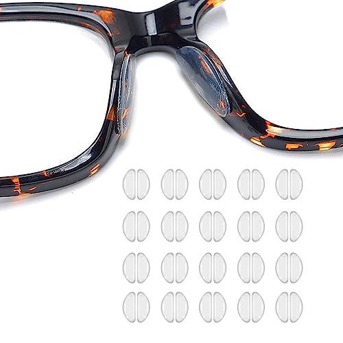 PLABBDPL 20 Paia Naselli Antiscivolo in Silicone per Occhiali, Cuscinetti Adesivi Comodi per d'Aria, Occhiali da Sole a Pieno, Bianco