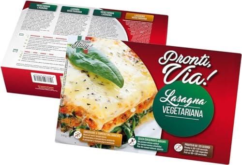 PRONTI VIA LASAGNA, il Piacere della Cucina Tradizionale Italiana, Piatti Pronti, Confezionato per la Tua Comodità (300 g (Confezione da 1), Vegeteriana)