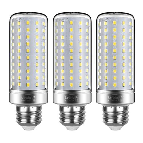 Tebio Argento Mais lampadine LED E27 Luce Naturale 4000K 25W Small Edison Screw Equivalente a 200W 2500LM Non-Dimmerabile, 3 pezzi