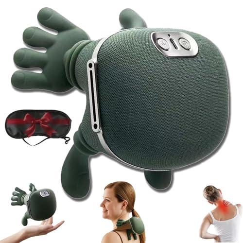 Siaasoo - Massaggiatore cervicale, massaggiatore per spalle, cuscino cervicale rilassante, massaggiatore Shiatsu schiena e collo, cuscino elettrico per massaggio impastante, regolazione a 3 velocità