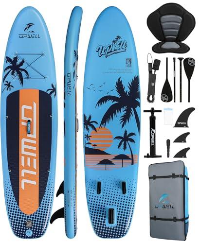 UPWELL Stand Up Paddle Board Sup Gonfiabile con Sedile Adulti Surf surf gonfiabile 320cm Stand Up Paddle Board, Blue