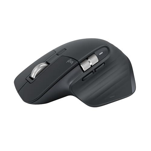 Logitech MX Master 3S - Mouse wireless ad alte prestazioni con scorrimento ultraveloce, Ergo, 8000 DPI, tracciamento su vetro, clic discreti, Bluetooth, Windows, Linux, Chrome - Graphite