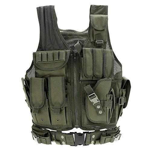 LEJUNJIE Maglia per Tattico Militare Esercito Poliestere Airsoft Gilet da Caccia per all’Aperto Campeggio Escursionismo Tactical Vest