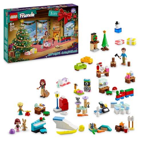 LEGO Friends Calendario dell'Avvento 2024, Giocattolo di Natale con 5 Mini Bamboline, 3 Animali e Accessori, Giochi Sociali per Bambini e Bambine da 6 Anni in su, Idea Regalo Divertente 42637