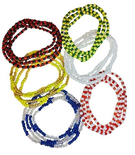 CONJUNTO DE 6 COLLARES DE FUNDAMENTO PARA RELIGION YORUBA, SANTERIA CUBANA.