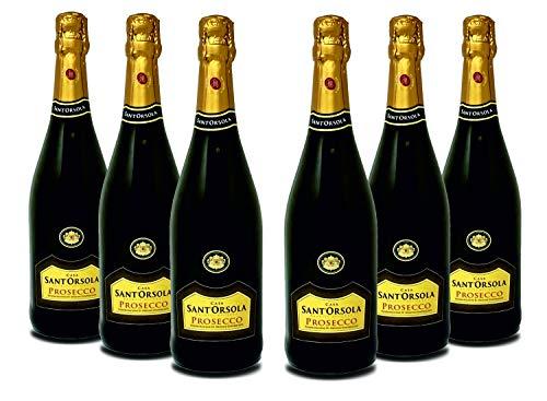 Sant'Orsola - Prosecco D.O.C. Extra Dry, 11%, da Uva Glera, Gusto Fresco con Note Fruttate, 6x750 ml
