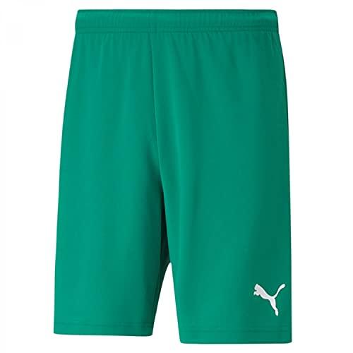 PUMA teamRISE Short Jr, Pantaloncini Unisex - Bambini e Ragazzi, Pepper Green/White, 140