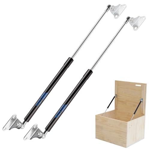 Koaudb 430 mm, 200 N/20,4 kg, Molle a gas resistenti da con staffa di montaggio a L, per il coperchio della porta del seminterrato RV letto TV gabinetto capannone, 2PCS (17in 45LB)