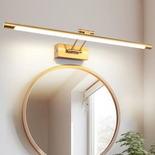 TYhogar Lampada a LED per specchio da bagno, 60 cm, 12 W, dimmabile di una temperatura di colore, testa girevole