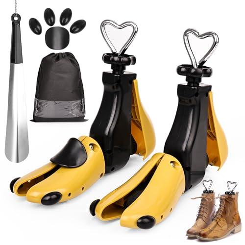 2 Pezzi Allarga Scarpe Donna Uomo, Regolabile Lunghezza e Larghezza Allargatore per Scarpe, Allargascarpe Professionale per Stivali, Sneakers, Scarpe da Ginnastica, Scarpe da Trekking (Giallo, 42-48)