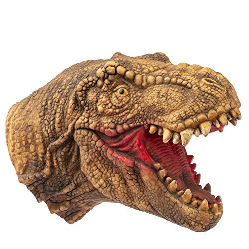 Hanzwa Giocattoli per Burattini a Mano,Gomma Morbida Realistico Testa di Dinosauro Tyrannosaurus Rex T-Rex