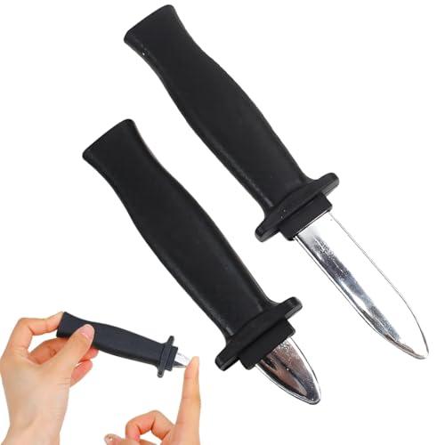 OUDQFCJ 2 Pezzi Coltelli da Pugnale a Scomparsa, Lame in Plastica Retrattili, Giocattolo per Trucchi Magici (Stile Classico)