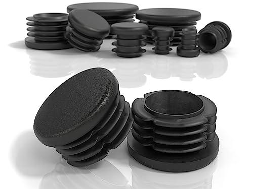 PD Tappi lamellari rotondi 42 mm per tubi tondi, tappi terminali rotondi in plastica PE, tappi per tubi da 42 mm per copertura di tubi in acciaio, tubo in acciaio inox, tubo in alluminio e profilo in