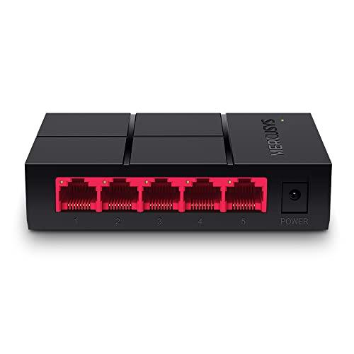 Mercusys MS105G Switch Ethernet 5 Porte Gigabit, Sdoppiatore Ethernet, Auto-Negotiation, Auto MDI/MDIX Switching, Plug & Play, MAC Address Learning, Ideale per la Casa e il Ufficio