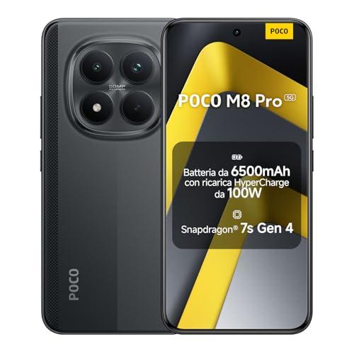 XIAOMI POCO M8 Pro 5G, Smartphone 12+512GB, Nero, Snapdragon® 7s Gen 4