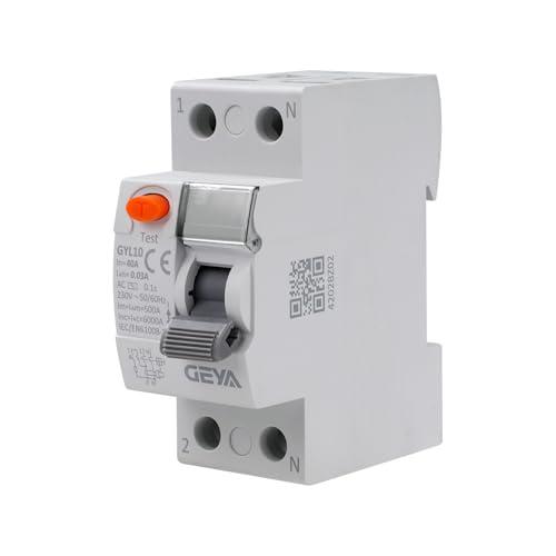 Magnetotermico differenziale 40A 30ma 2 poli Salvavita RCCB AC 220V Magnetotermico 40A Interruttore magnetotermico GYL10-2P-40A-0.03A Interruzione istantanea della corrente per sicurezza.