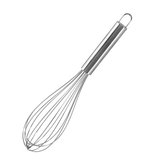 Fackelmann Frusta da Cucina, Materiale in Acciaio Inossidabile, Pratica e salvaspazio con Occhiello per appenderla, Lavabile in lavastoviglie, Dimensioni 26 cm