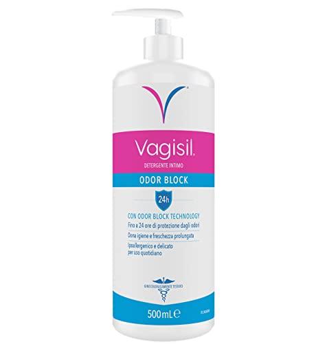 Vagisil Detergente Intimo Rinfrescante Donna Odor Block, Igiene Intima Quotidiana, Sapone Intimo Donna, Freschezza Quotidiana, Con Aloe Vera, 24h Di Protezione Dagli Odori, 500 ml