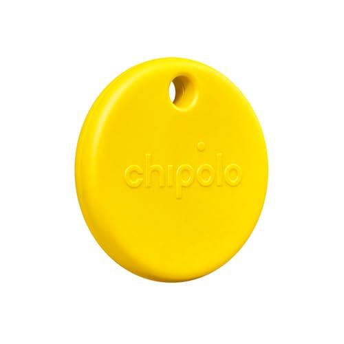 Chipolo POP Tracking Tag – Colorato, compatibile, forte Bluetooth Tracker con Chiama il tuo telefono & fuori portata, funziona con Apple Find My or Find Hub su Android (giallo)