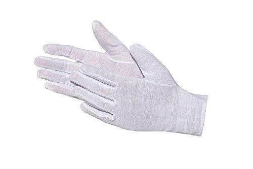 Jah 1092 - Guanti in cotone, 12 paia di oekotex sottili, colore bianco, taglia 7