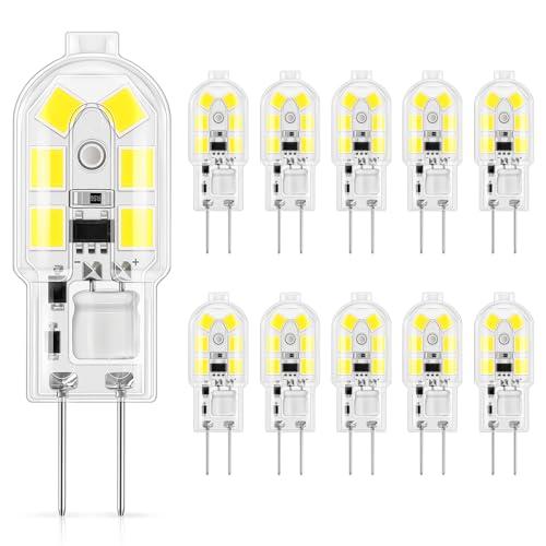DiCUNO 10-Pack lampadina G4 1.5W LED, 180LM, AC/DC 12V lampadine Equivalente a 20W