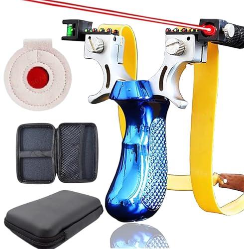 SmartB Fionda in Pietra Zwille Professionale per la Caccia - Fionda per Ogni Dimensione di Mano - Catapulta con Elastico Resistente - Fornita con Custodia in Pelle