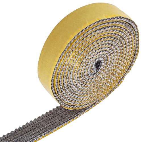 Guarnizione Stufa a Legna,Guarnizione Alta Temperatura,Guarnizione per Porta Stufa,Guarnizione per Camino,Autoadesivo,per Caminetti,Tubi di Stufe,Porte di Caminetti,Canne Fumarie(2mm x 15mm x 2m)