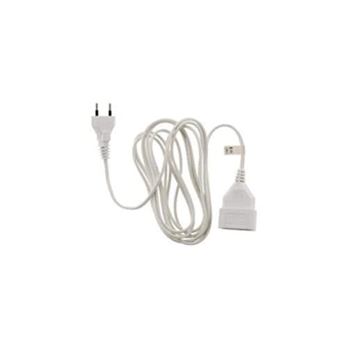 Zenitech HO3VVH2F - Prolunga 6 A, 2 x 0,75, 5 m, colore: Bianco
