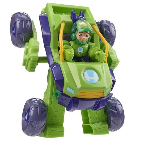 Hasbro Marvel, Iron Man e i Suoi Fantastici Amici, Iron Hulk 2 in 1 con Armatura Mech e Veicolo, Action Figure e Veicolo Giocattolo