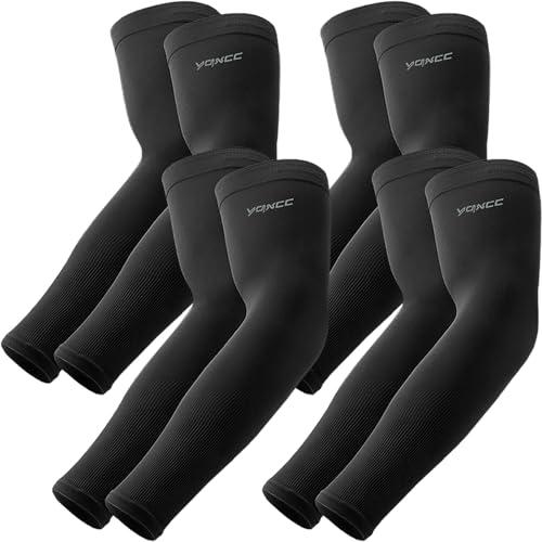 YQXCC 4 Paia Maniche a Braccio - UV Protezione UPF 50+ Manicotto Braccio di Raffreddamento Tatuaggio di Copertina per Uomo Donna Sport Ciclismo Golf