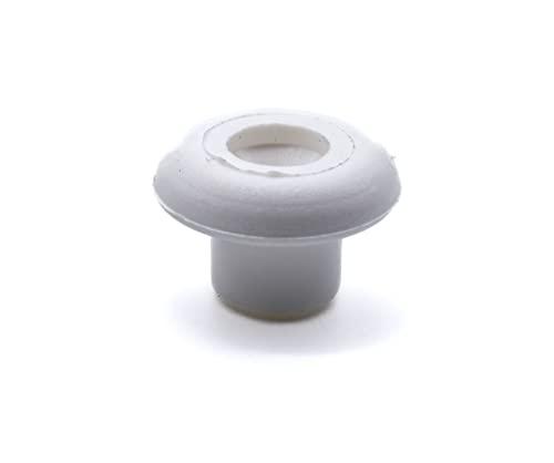 Confezione da 10 – allacciatura Button funghi per corda elastica in nylon resistente, White
