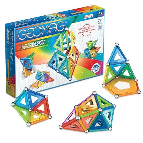 Geomag Rainbow Gioco di Costruzione Magnetico Bambino, Regalo bimbo bimba 5 6 7 8 9 10 11 12 13 anni, 72 Pezzi
