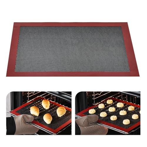 KitchenRaku Confezione da tappetini da forno in silicone, tappetino silicone cucina (1 Pezzo Nero, 30x40cm)