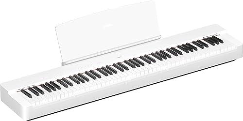 Yamaha P-225 Digital Piano - Pianoforte Digitale leggero e portatile, con Tastiera Graded Hammer Compact, 88 Tasti Pesati e 24 Suoni di Strumenti, Bianco