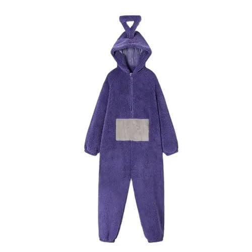 cutecool MdybF Pigiama Donna Jumpsuit Costume Onesie Pigiama Unisex Animale One-Piece Costume Homewear Sleepwear Party-Viola-m-Teletubbies