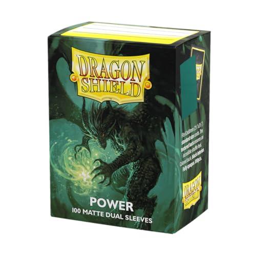 Dragon Shield Verde Metallico Matte - Copertine per carte, 100 pezzi, Polipropilene (PP), 3 x 2 inches