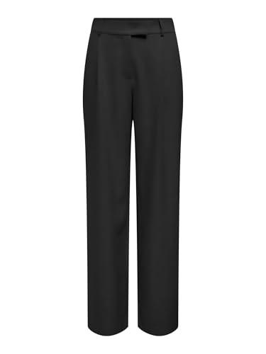 ONLY Onllinda HW STR Mel Pants CC TLR Pantaloni, Nero, (S) W x 32L Donna