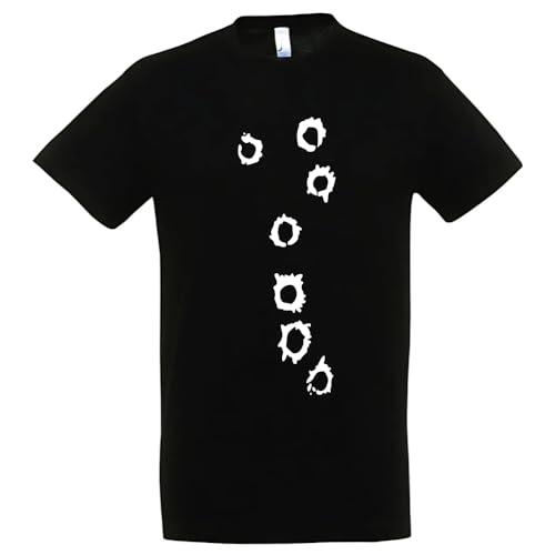 T-shirt in cotone con cicatrici a forma di costellazione del carro NM (Nero, L)