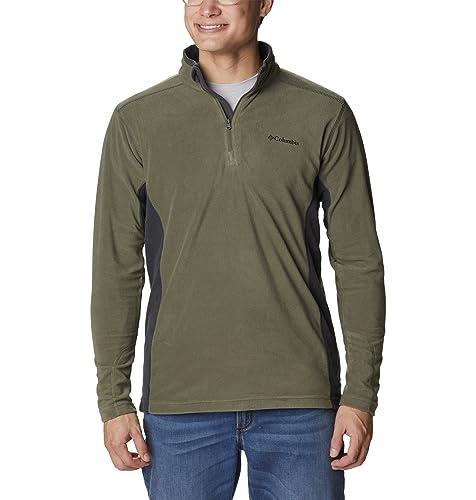 Columbia Klamath Range 2 Half Zip, Felpa In Pile Uomo, Stone Green/Shark, L
