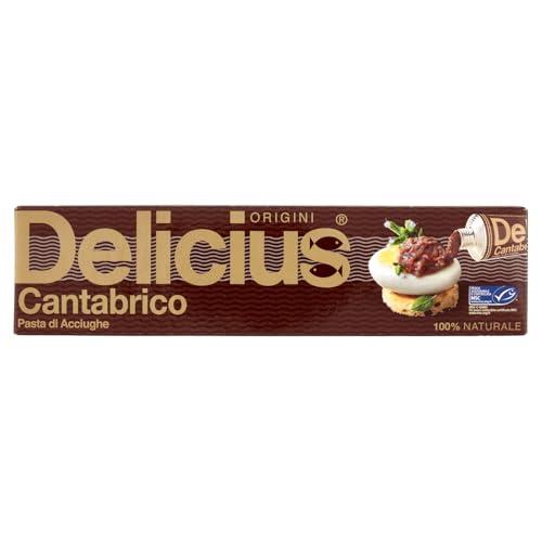 Delicius Tubetto di Pasta Acciughe o/oliva 60g Cantabrico, certificato MSC, ideale per sughi e aperitivi, alta qualità