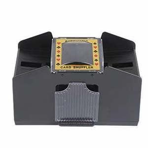 MiniGlypture Mixer per carte a 4 mazzi, macchina automatica per miscelare carte da gioco, funzionamento a batteria, per giochi di poker