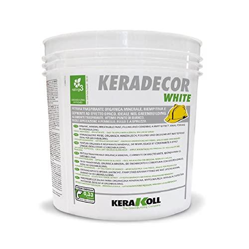 Kerakoll Keradecor Eco White 4 Lt. Pittura Traspirante Idonea Per Bagni E Cucine