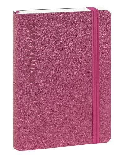 COMIX Luxury, Mini - Agenda 2024 Giornaliera 12 Mesi, Con Tasca a Soffietto Interna, Chiusura Con Elastisco, Doppio Segnalibro, 384 Pagine Interne, Formato cm 11x15,3hx3 - Rosa