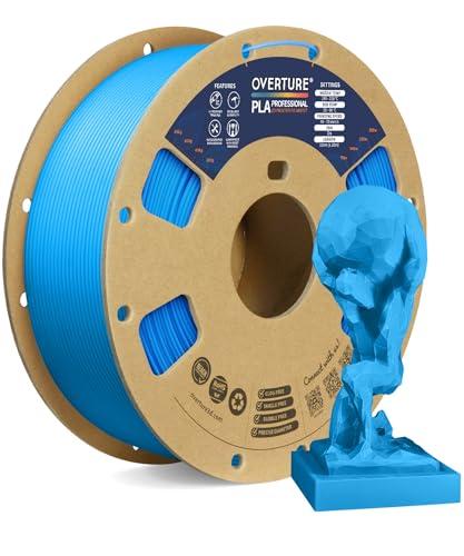 OVERTURE PLA Plus (PLA+) Filamento PLA 1.75mm, Toughness Enhanced PLA Roll, Professionale PLA Tenacia, 1kg Filamento(2.2lbs), Precisione Dimensionale 99% Probabilità +/- 0.03 mm (Blu Digitale)