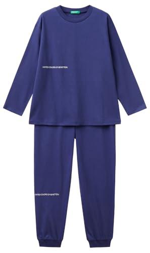 United Colors of Benetton Pig(Maglia+Pant) 30960P08D Set di Pigiama, Blu, L Bambino