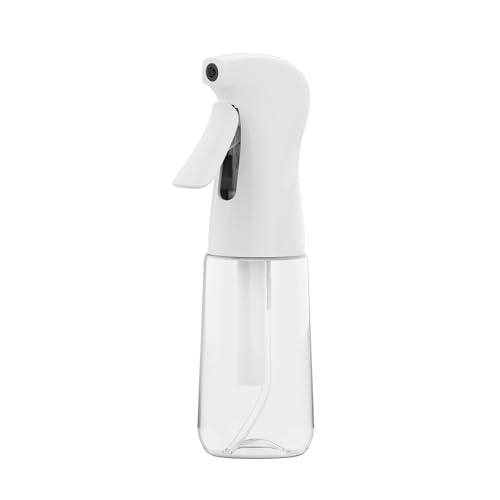GRIFEMA Spruzzatore Bianco 200ml – Bottiglia Spray Riutilizzabile in Plastica Senza BPA – Nebbia Fine con Spruzzo Continuo di 3 Secondi – Design Ergonomico Antigoccia per Capelli, Piante, Pulizia