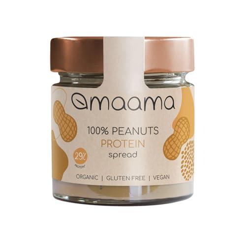MAAMA, Crema Spalmabile 100% Arachidi Proteica Bio, Vegan, Senza Additivi e Senza Glutine - 1 vasetto da 175g
