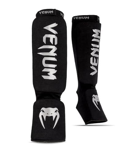 VENUM Kontact Shin Guards, Parastinchi Unisex adulto, Nero/Argento, M