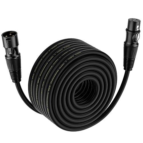 EBXYA Cavo XLR 30M Microfonico Bilanciato da Maschio a Femmina per Mixer, Mic, Podcast, DMX - 3-Pin